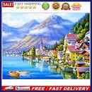 Seaside Town 5D Full Drill Diamond Painting Embroidery DIY Craft Needlework
