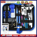 212pcs Watchmaker Watch Case Repairing Opener Band Link Leather Storage Bag Kit