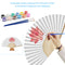 lotus Painting By Numbers Folding Fans Craft DIY Digital Painting On Canvas