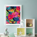 Flowers Leaves Oil Paint By Numbers Kit DIY Home Decoration Gift Wall Pictu