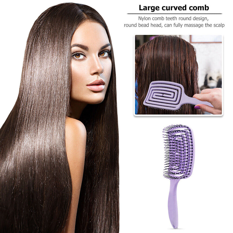 Mosquito Coil Large Curved Hair Brush Massage Combs for Salon Styling Hairbru