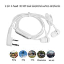 2Pin K Type Removable Dual Earhook Earphone with Mic for Baofeng UV-5R Kenwood