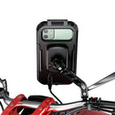 M18S Waterproof Motorcycle Bike Handlebar Rear View Mirror Phone Holder Case