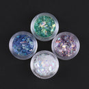 Occitop 4 Boxes/Set Shell Pattern Nail Glass Paper DIY Fluorescent UV Adhesive