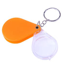 10X Plastic Portable Folding Magnifier Handheld Glass Lens Keychain(Orange)