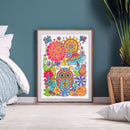 Partial Special Diamond Painting Set Large Eyes Bird Rhinestone Mosaic Picture