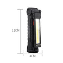 Portable COB Flashlight Rechargeable Work Camping Torch Folding Light (S)