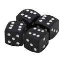 4pcs Dice Style Car Tire Wheel Tyre Caps Valve Stem Dust Covers (Black) Newly