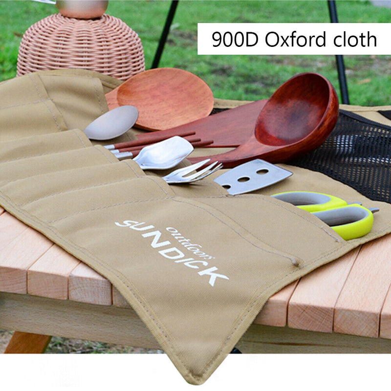 Waterproof 900D Oxford Fabric Camping Tableware Storage Bag (B Triangle) Newly