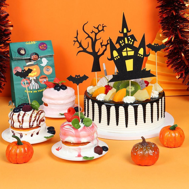 Witch Pattern Halloween Style Cupcake Decor Baking Decoration Cake Topper Set