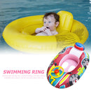 Car Shape Inflatable Swimming Ring Floating Ring with Steering Wheel (Pink)