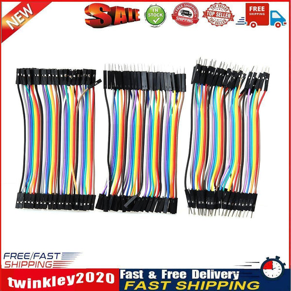 120pcs  Color Ribbon Line Breadboard Dupont Cable Jump 10cm Jumper Wire Newly