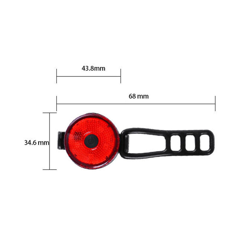 LED Bike Taillight USB Rechargeable MTB Bicycle Rear Warning Light (Red) Newly
