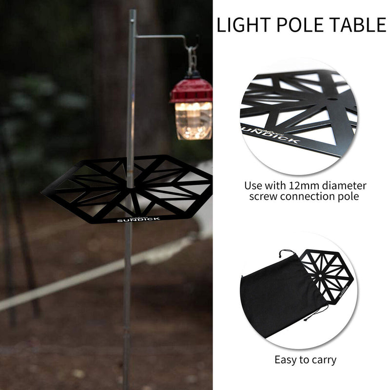 SUNDICK Light Stand Outdoor Camping Folding Lamp Pole Aluminum Alloy Stand
