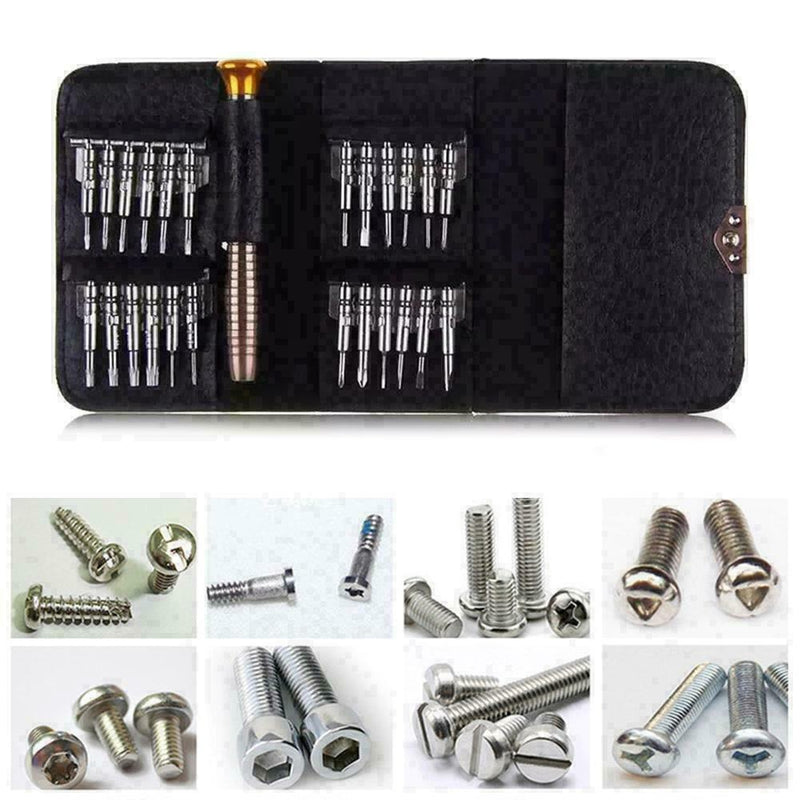25Pcs Set Precision Micro Mini Screwdriver Jewellers Laptop Watch Gl Mobile I9C9