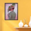 Diamond Paint Partial Special Drill Top Hat Lady Rhinestone Picture (Y071) Newly