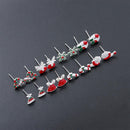 Women 8Pcs/Set Gift Santa Deer Christmas Tree Snowflake Xams Stud Earrings