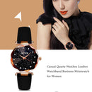 Leather Belt Wristwatch Bracelet Noctilucent Mosaic Diamond Quartz Watches