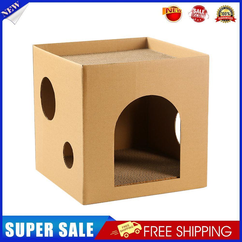 Corrugated Paper Cats House Scratcher Toys Nest for Kitten Cat Sleeping Bed