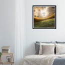 Diamond Painting Cross over Field Full Round Mosaic Wall Picture DIY Kit 30x30cm