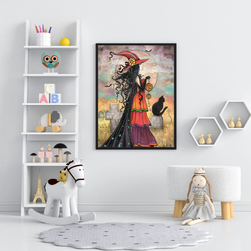 3 Strands DIY Full Embroidery Witch Stamped Cross Stitch for Home Decor Gifts