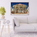 Handmade Canvas Mosaic Merry-Go-Round Full Diamond Painting Point Drill Craft