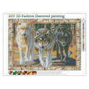 5D DIY Wolf Full Drill Diamond Embroidery Painting Rhinestones Cross Stitch
