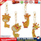 4pcs DIY Diamond Giraffe Keychain Full Special Shaped Drill Painting Kit Newly