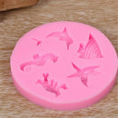 Home Mini DIY Chocolate Sea Cookie Dolphin Silicone Fondant Mold Starfish