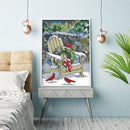 Partial Embroidery 11CT Xmas Snow Scene DIY Stamped Kit Cross Stitch Craft