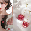 Fashion Sweet Pink Cherry Simulation Fruit Women Earrings Ear Drop Stud Cute Hot