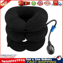Inflatable Neck Stretcher Support 3 Tubes Air Cervical Traction (Black) Newly