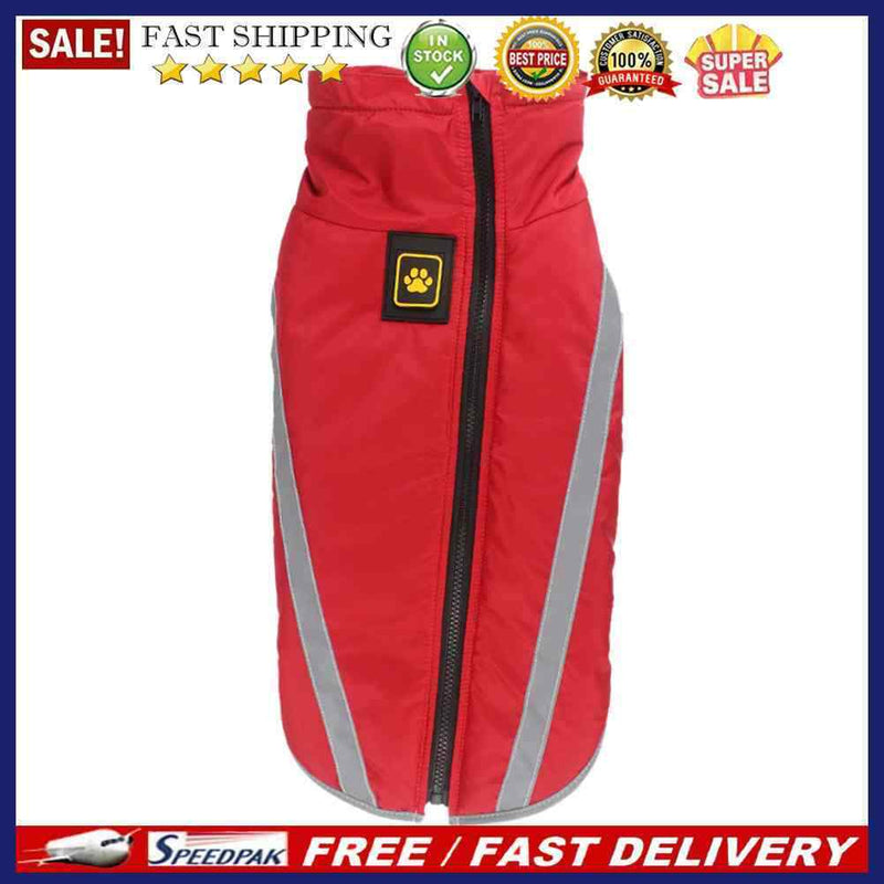 Pet Winter Jacket Vest with Zipper 3 Size Labrador Bulldog Household Pet Ou