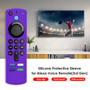 Remote Control Protective Case Cover for Amazon Alexa Voice Remote (Purple)