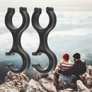 Portable Trekking Pole Walking Stick 8 Shaped Clip Clamp Accessory Black Newly