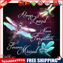 Dragonfly Text Frameless Oil Paint by Numbers Kit Handpainted Picture Art