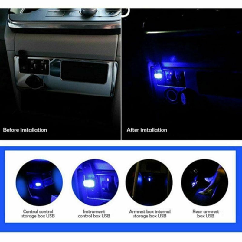 Mini USB LED Car Light Auto Interior Atmosphere Decorative Lamp Accessory`