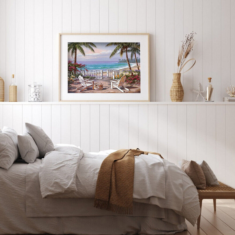 5D Diamond Painting DIY Beach Scenery Pictures Kits Full Drill Art Home Craft