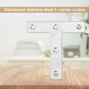 4pcs T-type Angle Fastener Shelf Stainless Steel Angle Codes Furniture Connector