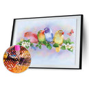 5D DIY Diamond Painting Standing Branch Parrots Cross Stitch Embroidery Rhinesto