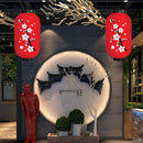 25cm Plum Blossom Lantern Lamp Chinese Long Shaped Cloth Lampion (A) Newly