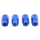 4pcs Aluminum Alloy Car Wheel Tire Valve Air Caps Stem Covers (Blue) Newly