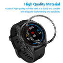 Stainless Steel Bezel Case Cover Bumper Ring (For Garmin Fenix 7S Black) Newly