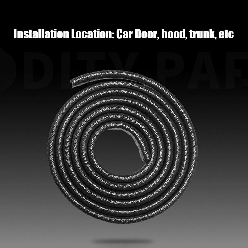 5m Car Door Anti Collision Strip with Steel Disc Scratch Protector (Black)