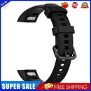 Silicone Wrist Strap Band w/Steel Buckle for Huawei Honor Band 5/4 (Black)