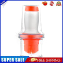 Portable Press Silicone Oil Bottle Brush Storage Cover Baking Tool Orange*2