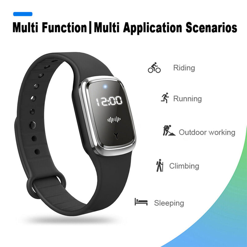M2 Ultrasonic Mosquito Repellent Anti Insect Bugs Pest Bracelet (Black) Newly