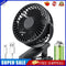 USB Mini Clip Fan Portable Travel Desk Cooling Ventilador (Black 1200mAh)