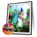 Home Decoration DIY Full Round Drill Diamond Painting Lordly Peafowl Embroide