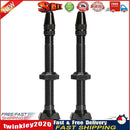 2pcs 60mm MTB Road Bike Extender Valves Tubeless Presta Valve Core (Black) Newly
